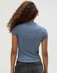 FULL TILT Shell Embroidered Womens Baby Tee image number 4
