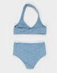 FULL TILT Textured Girls Halter Bikini Set image number 3