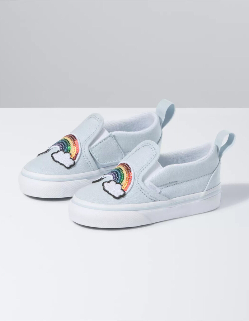 VANS Sequin Patch Toddler Slip-On V Sneakers image number 0