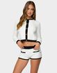 EDIKTED Mara Contrast Textured Knit Cardigan image number 1