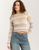 FULL TILT Open Weave Color Block Womens Sweater image number 1