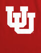 THE UNIVERSITY OF UTAH Distressed Primary Logo Womens Cropped Tank Top image number 3