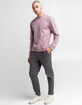 RSQ Solid Crewneck Mens Light Purple Sweatshirt image number 5