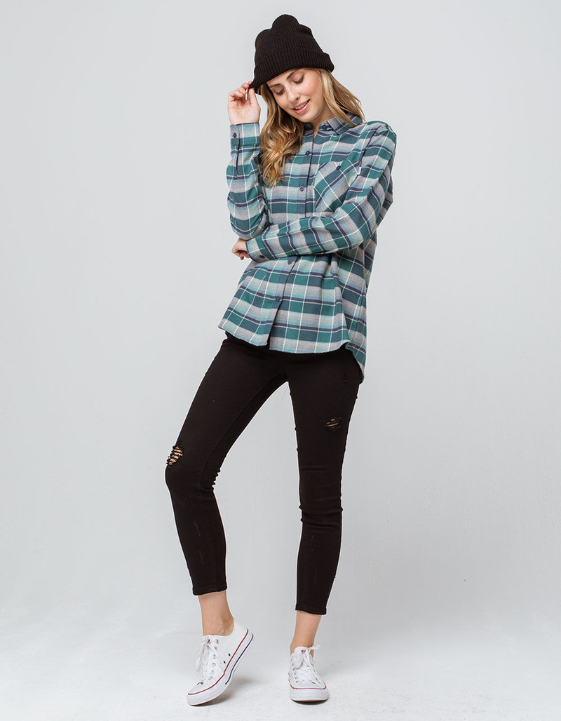 BURTON Grace Green Womens Flannel Shirt image number 3