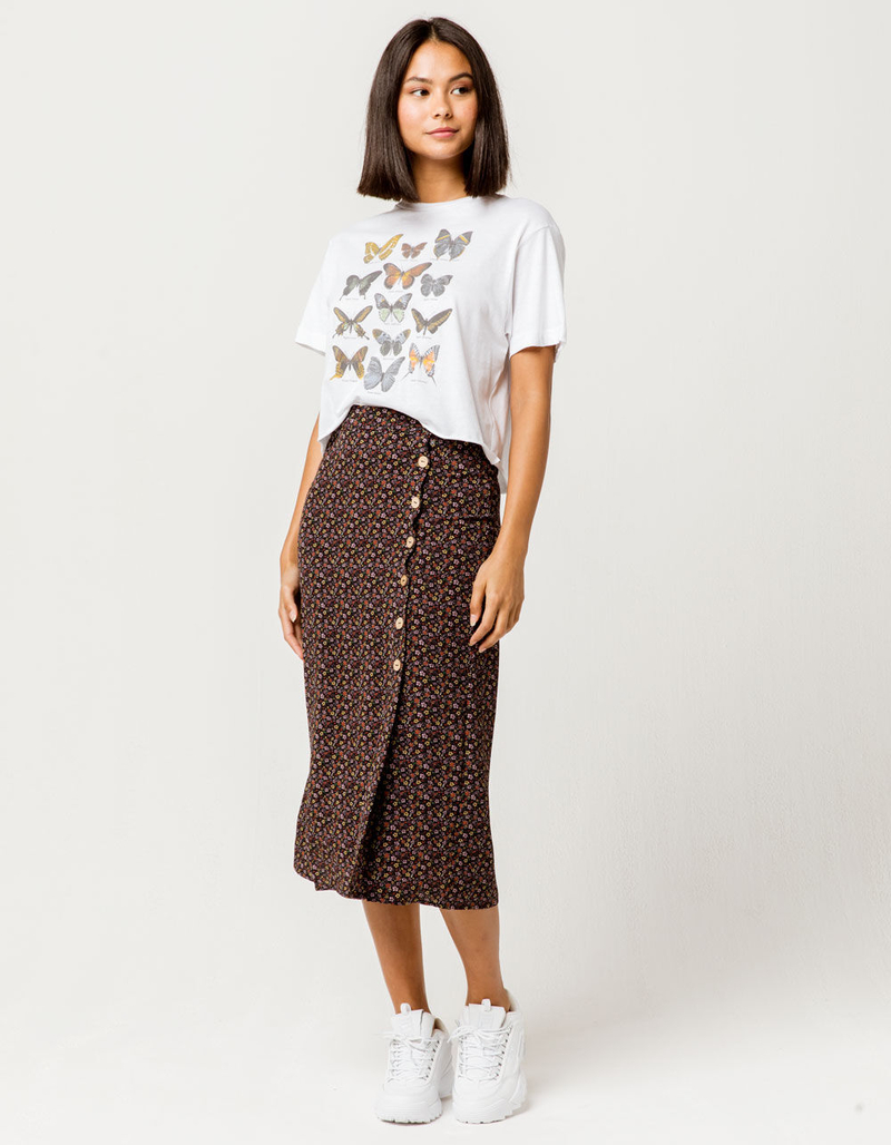 SKY AND SPARROW Ditsy Floral Midi Skirt image number 0