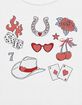 RED Doodle Grid Womens Baby Tee image number 2