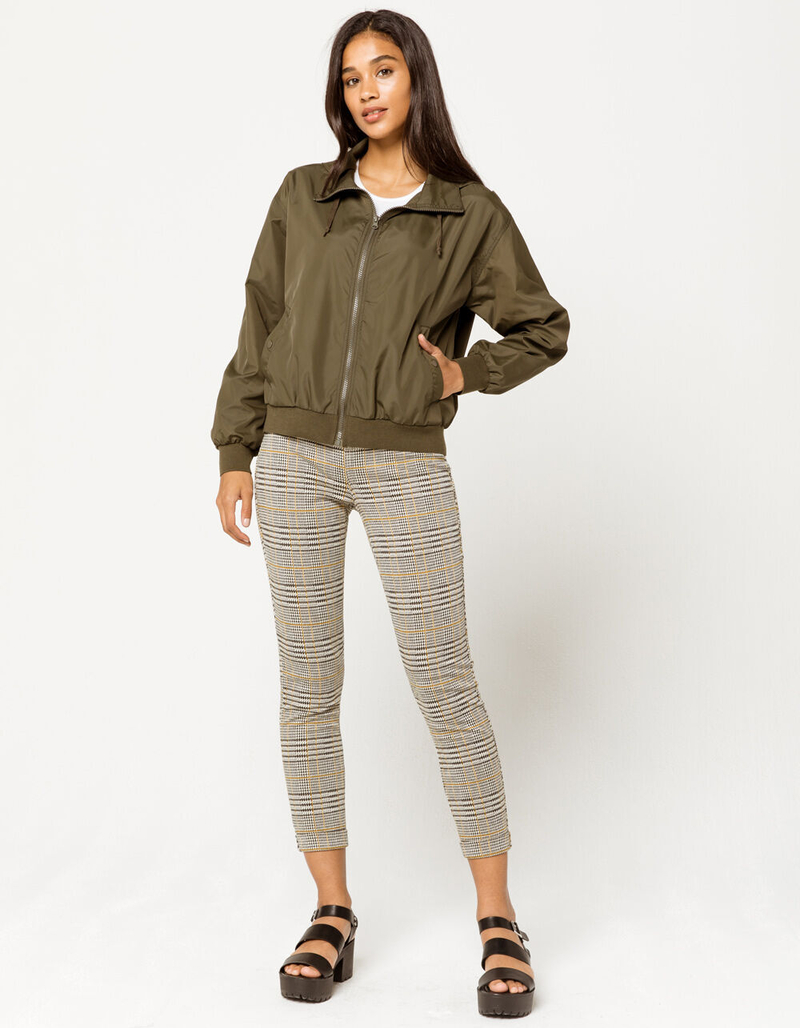 SKY AND SPARROW Plaid Womens Skinny Pants image number 1