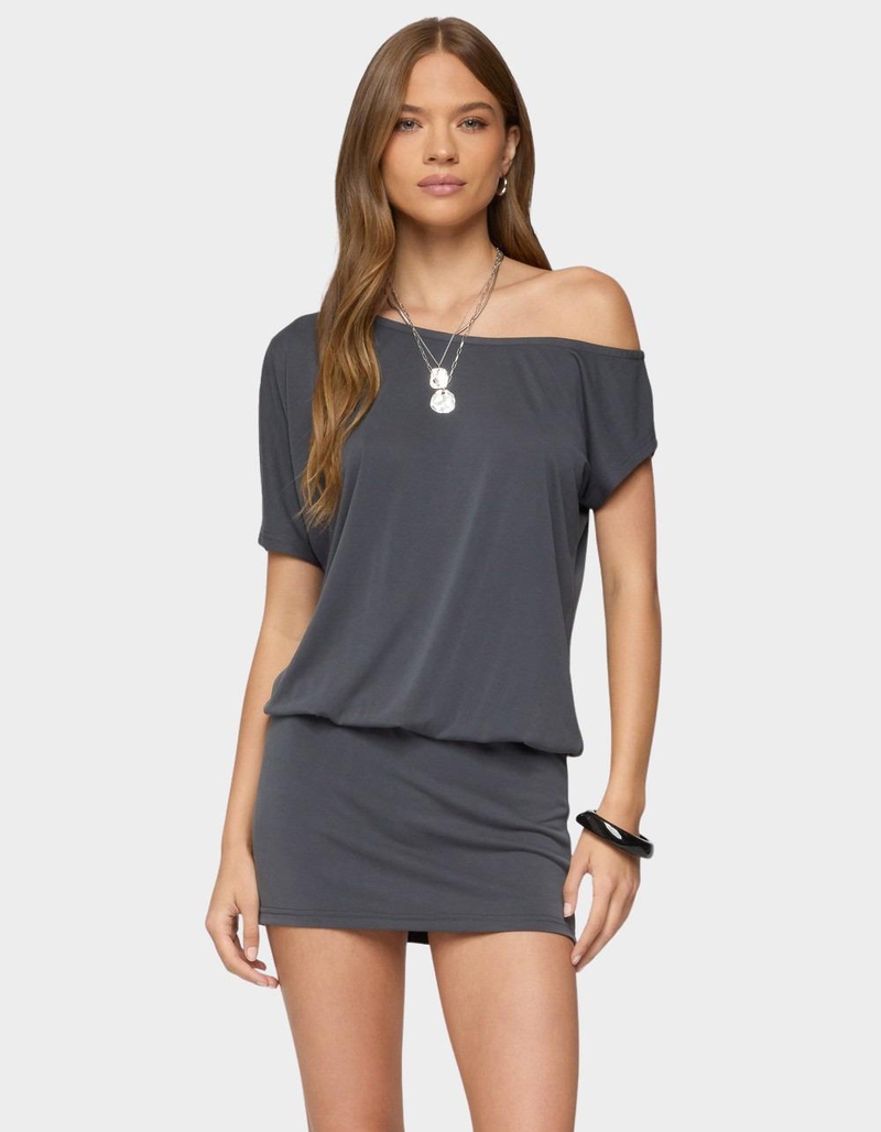 EDIKTED Sevie Off Shoulder Mini Dress image number 0