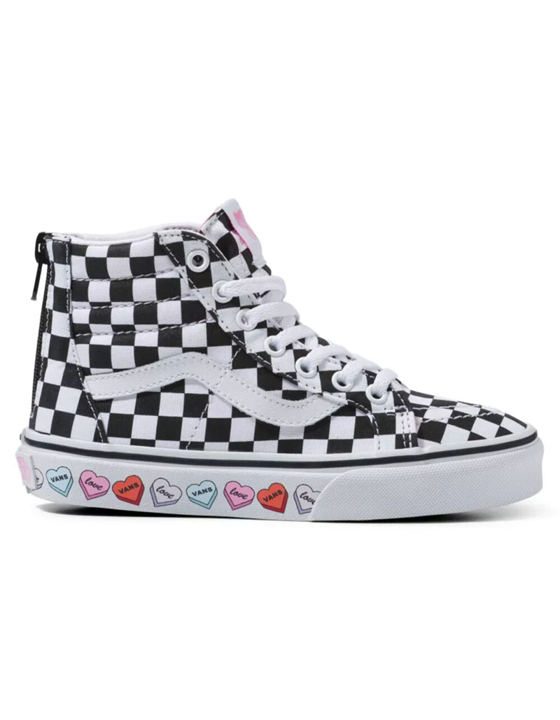 VANS Candy Hearts Sk8- Hi Zip Girls Shoes image number 1
