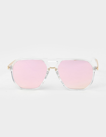 RSQ Gold Mirror Aviator Sunglasses Alternative Image