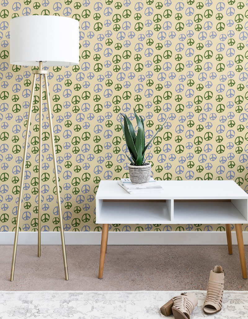 DENY DESIGNS Gnomeapple Handdrawn Peace Symbol Pattern 2" x 10" Wallpaper Panel image number 2