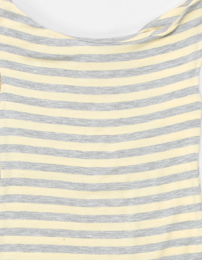 FULL TILT Off The Shoulder Girls Wide Stripe Top image number 1