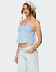 EDIKTED Ruffle Sheer Chiffon Babydoll Tank Top image number 3