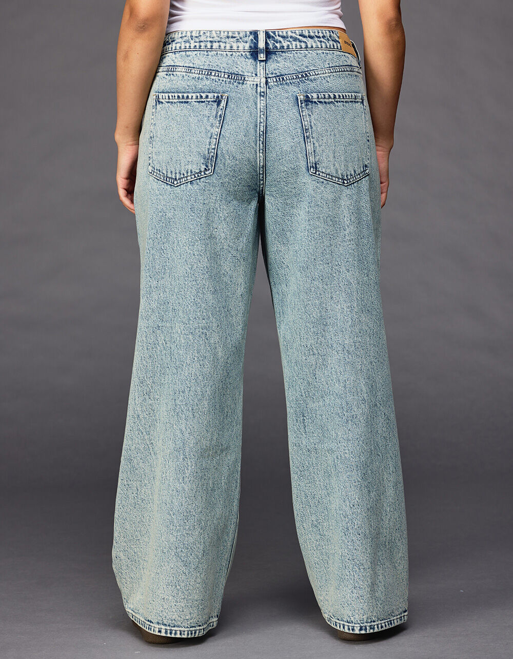 ★ POSZER★ Loose fit denim pants light gray 241LFDPT007 WASHED EFFECT WIDE LEG JEANS - Light gray | ZARA United States