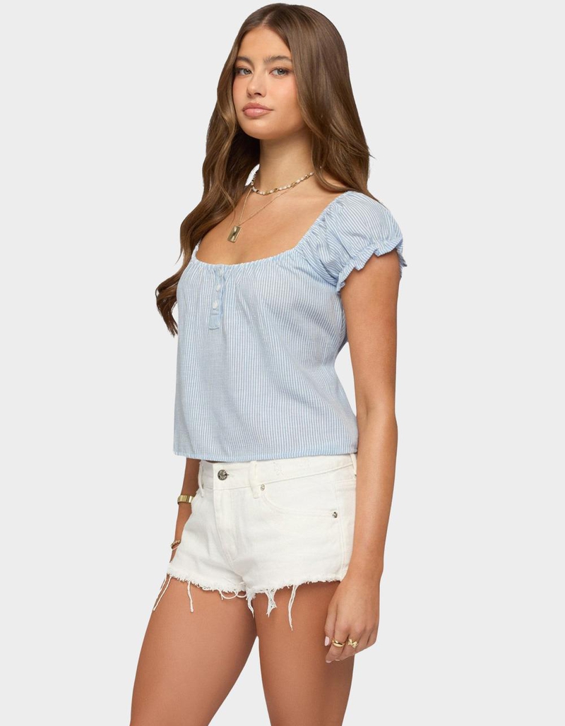 EDIKTED Rhory Pinstripe Babydoll Top image number 1