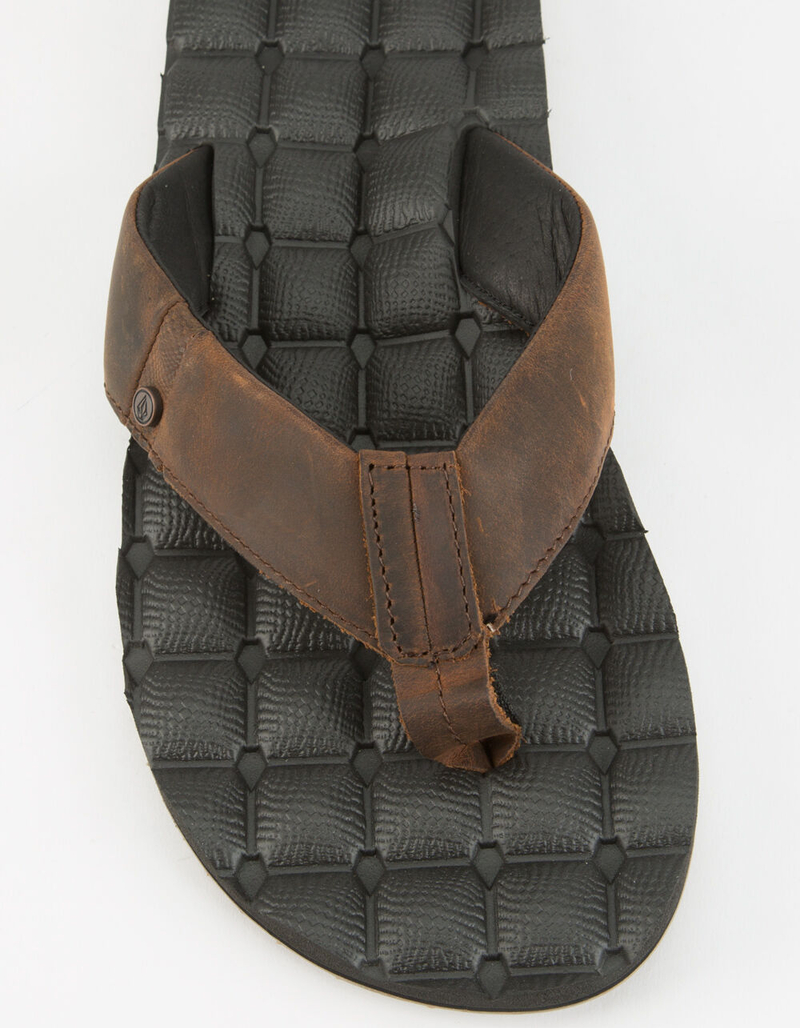 VOLCOM Recliner Leather Mens Sandals image number 4