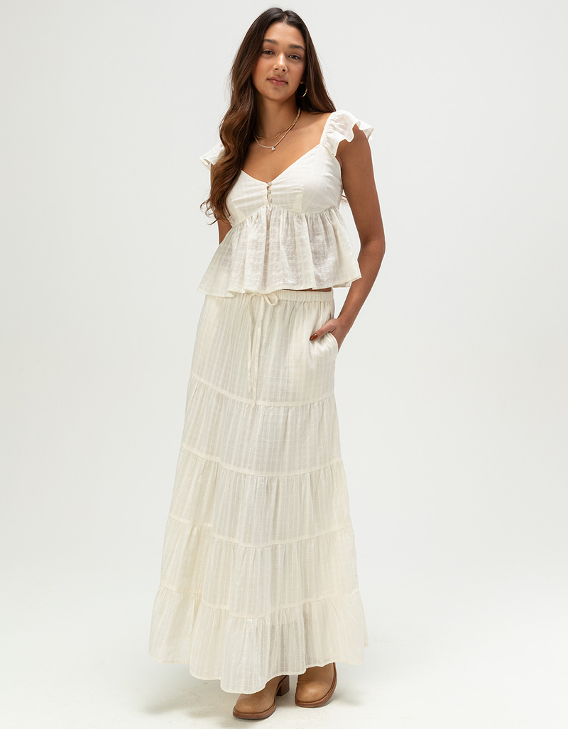 PATRONS OF PEACE Lotus Womens Maxi Skirt image number 0