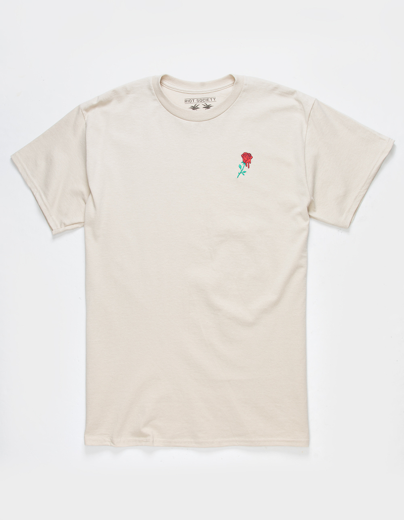 RIOT SOCIETY Drippy Rose Emblem Mens Tee image number 0