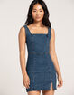 RSQ Womens Square Neck Denim Tank Dress image number 1