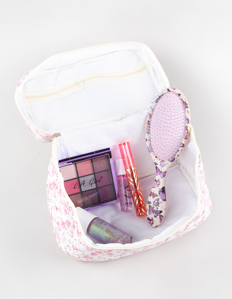TILLYS Quilted Floral Cosmetic Bag image number 5
