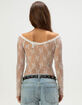 FULL TILT Lace Womens Long Sleeve Top image number 4