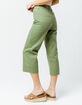 SKY AND SPARROW Twill Crop Womens Wide Leg Pants image number 2