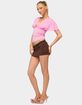 EDIKTED Petite Aisha Low Rise Mini Skirt image number 4