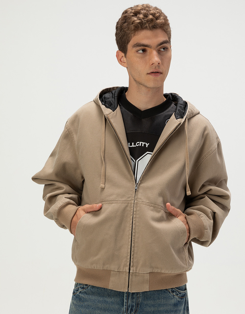 RSQ Mens Oversized Hooded Twill Jacket image number 0