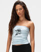 FULL TILT Rose Lace Trim Womens Tube Top image number 1
