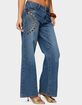 EDIKTED Monika Stud & Grommet Low Rise Baggy Jeans image number 2
