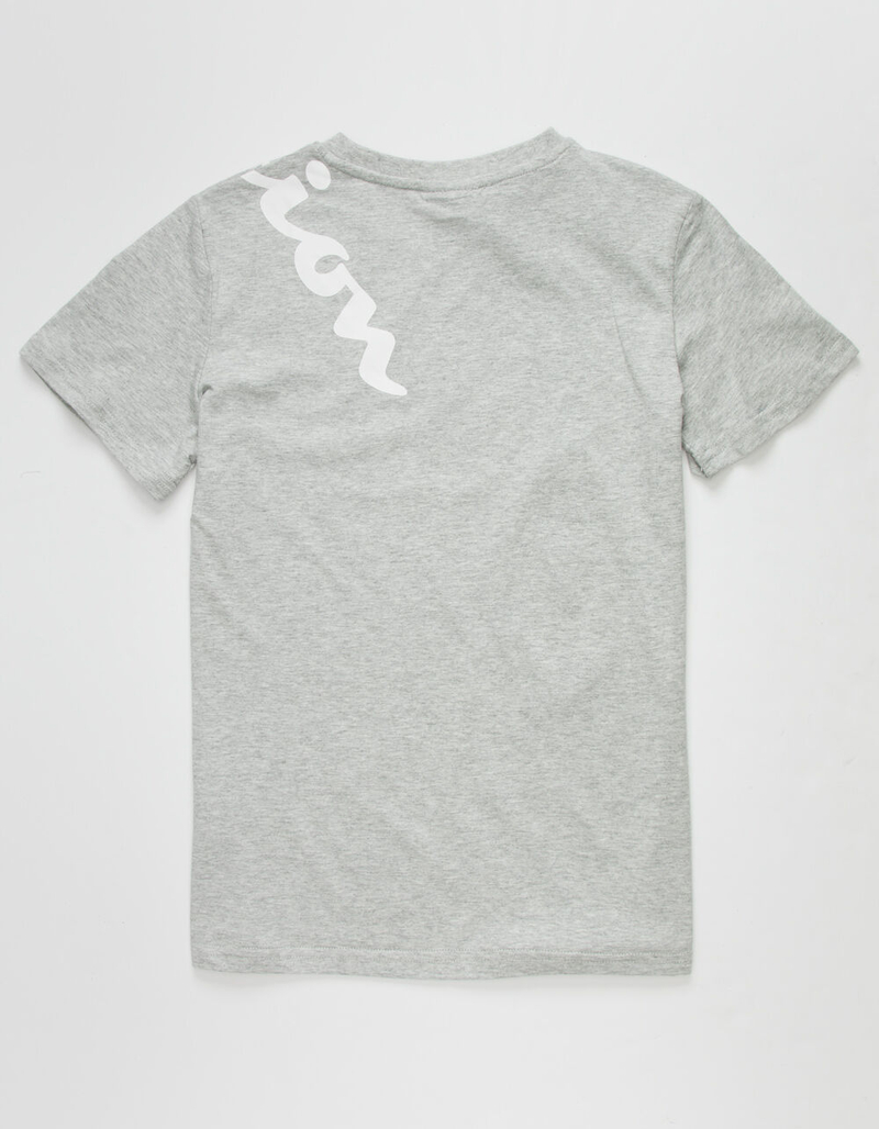 CHAMPION Diagonal Script Boys Heather Gray T-Shirt image number 1