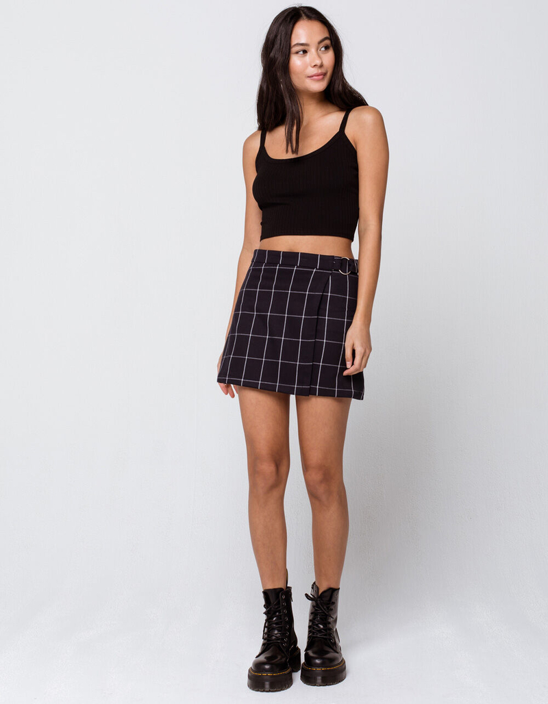 HEART & HIPS Ribbed Crop Womens Black Cami image number 3