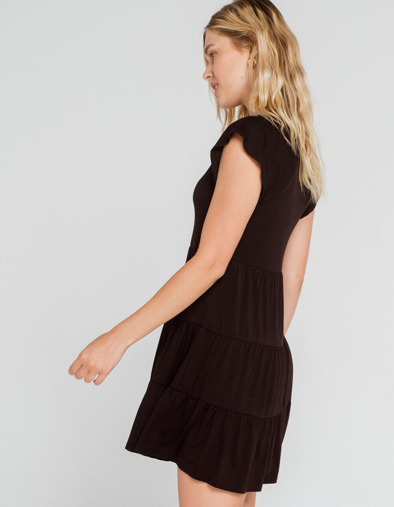 SKY AND SPARROW V Neck Babydoll Dress image number 1