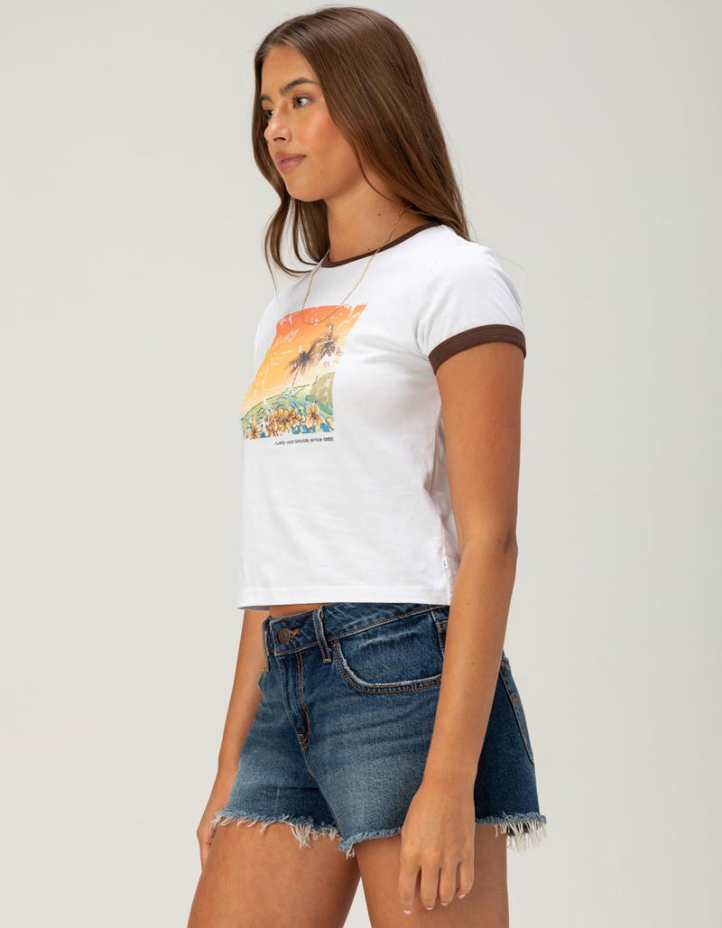 RUSTY La Cabana Womens Ringer Tee image number 2