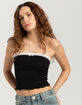 RSQ Womens Lace Trim Tube Top image number 2