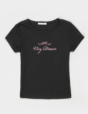 FULL TILT Demure Girls Baby Tee Primary Image