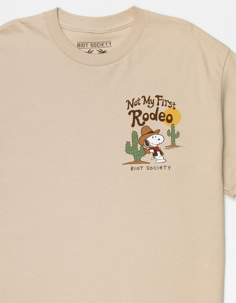 RIOT SOCIETY x Peanuts Snoopy Not My First Rodeo Mens Tee image number 2