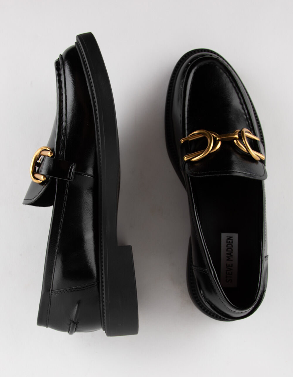 セール! Steve Madden 人気 Swamie ローファー STEVE MADDEN Swamie Womens Loafers - BLACK | Tillys