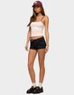 EDIKTED Quinne Contrast Stitch Denim Shorts image number 4