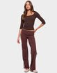 EDIKTED Desi Scoop Neck Three-Quarter Sleeve Top image number 5