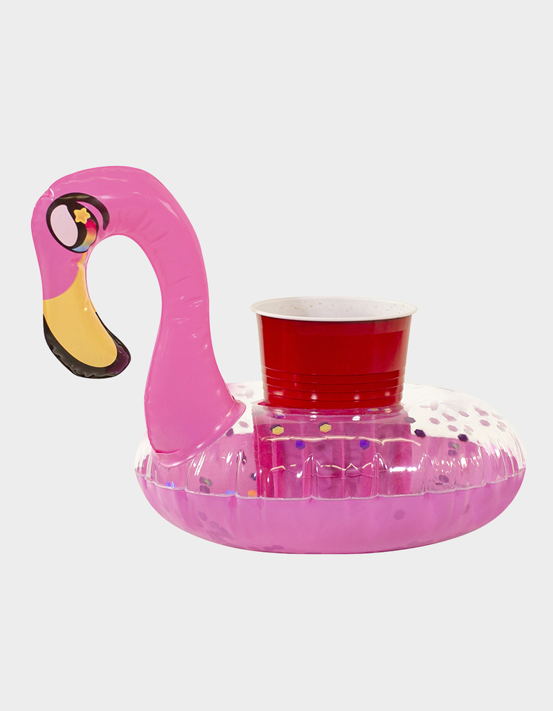 POOLCANDY 2 Pack Glitter Flamingo Drink Float image number 0