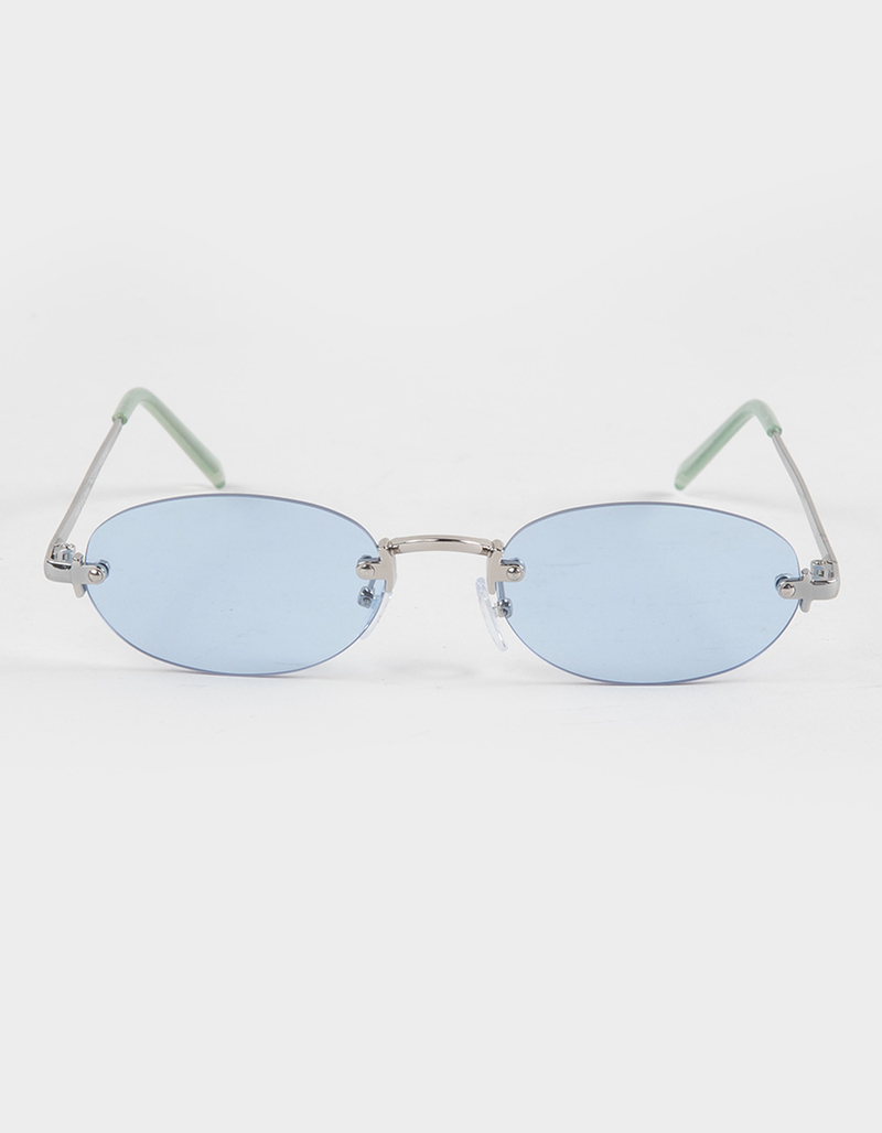 RSQ Rimless Round Metal Sunglasses image number 1