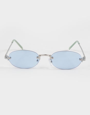 RSQ Rimless Round Metal Sunglasses Alternative Image
