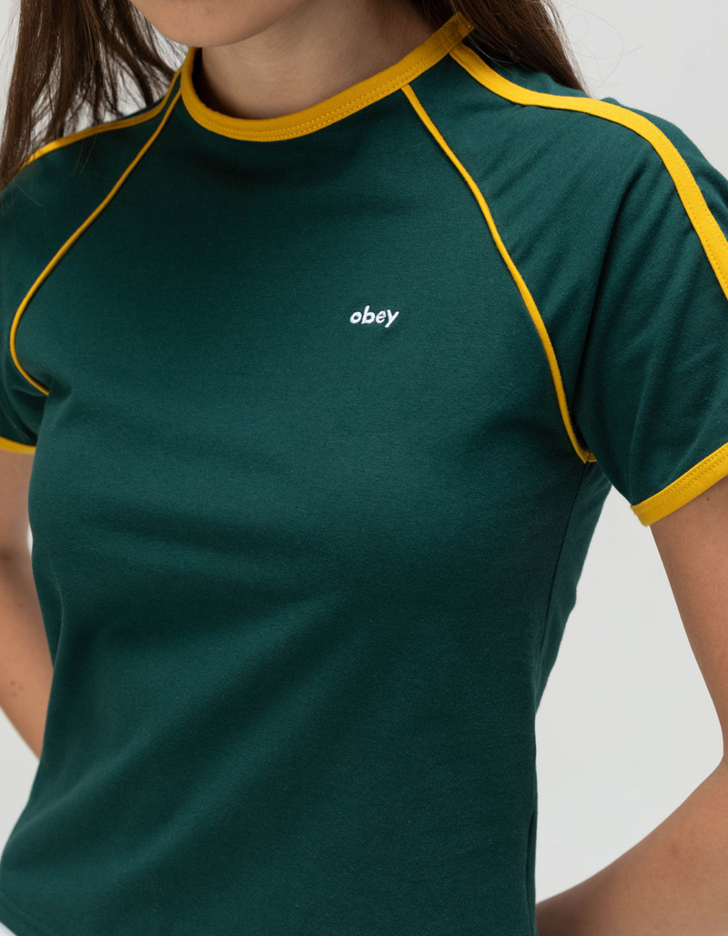 OBEY Diversion Womens Fitted Raglan Tee image number 4