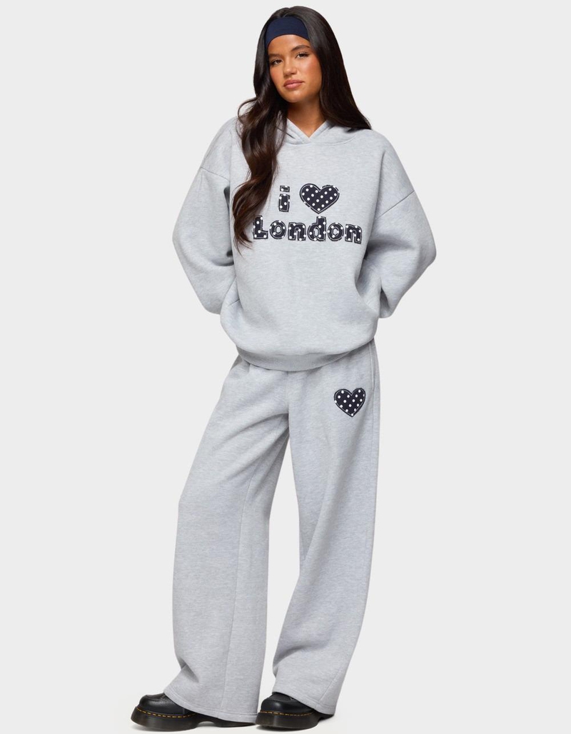EDIKTED I Heart London Sweatpants image number 4