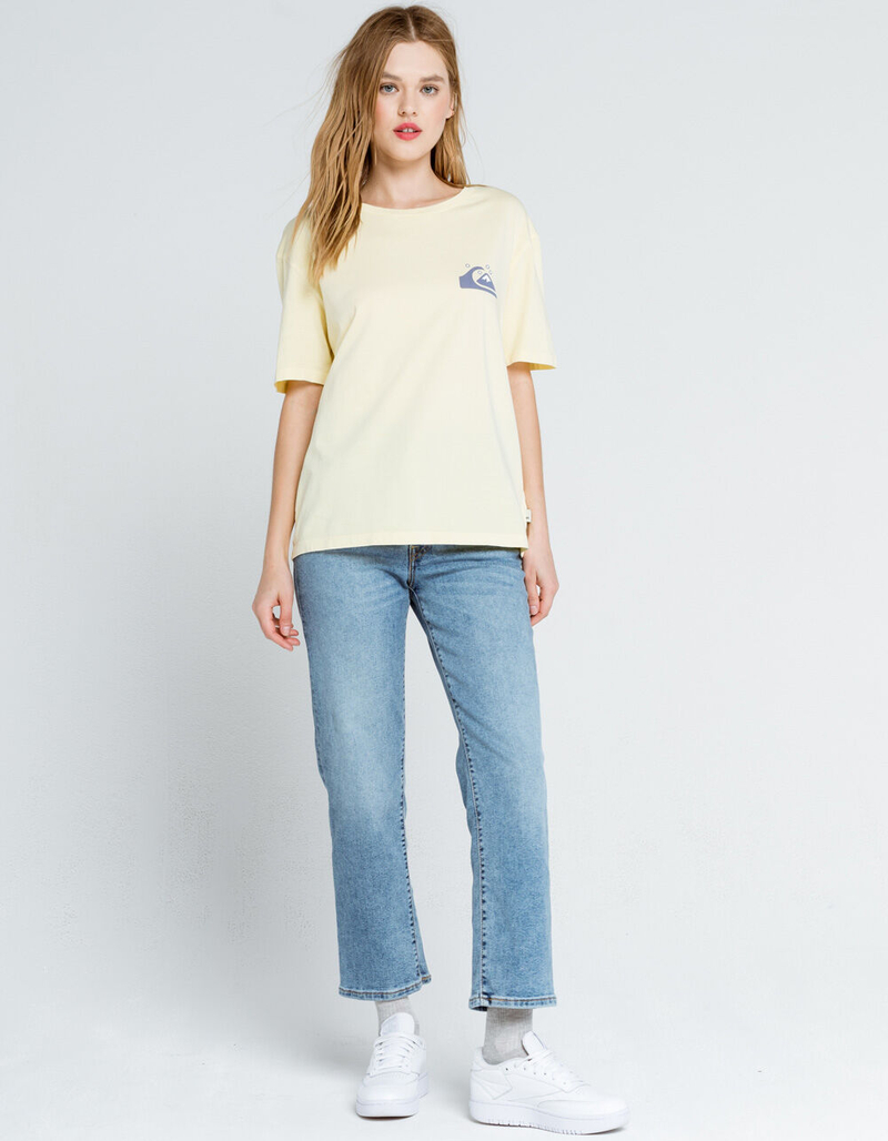 QUIKSILVER Standard Organic Womens Light Yellow Tee image number 3