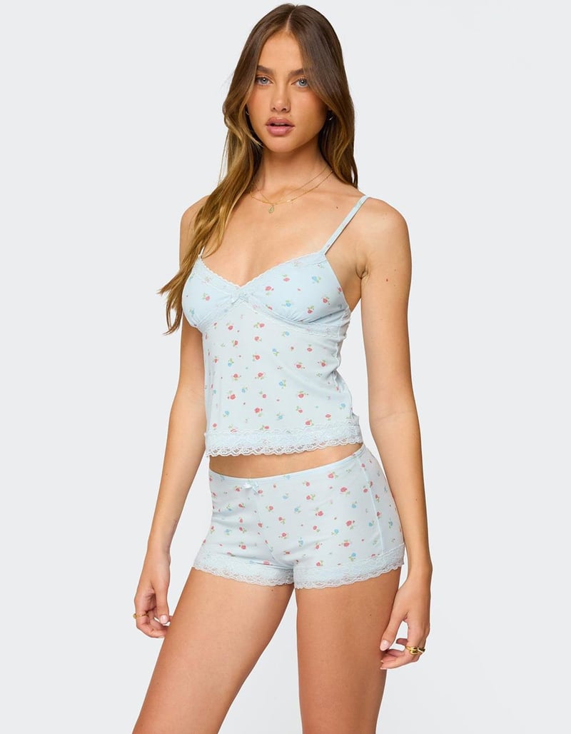 EDIKTED Aurea Lacey Floral Tank Top image number 3