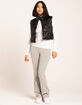 KNOW ONE CARES Womens Crop Puffer Vest image number 4