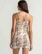 FULL TILT Tie Dye Exposed Seam Womens Brown Dress image number 3