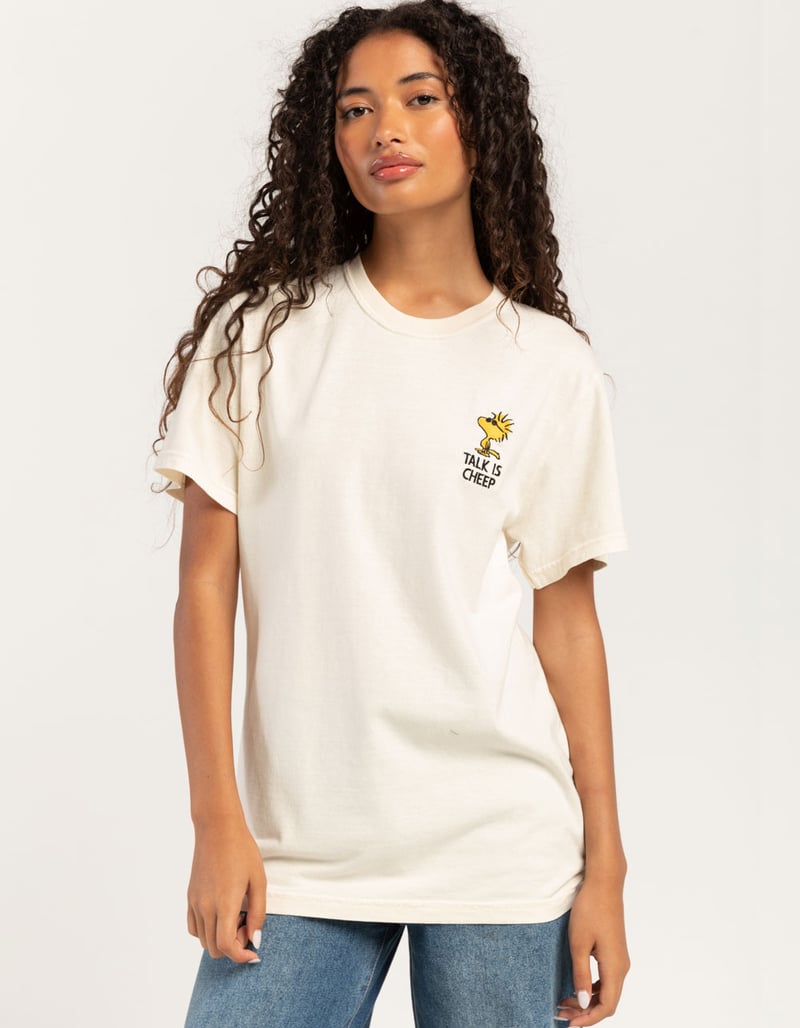 RIOT SOCIETY x Peanuts Talk Is Cheep Womens Tee image number 0